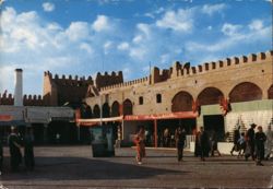 Gafsa, Tunisia - Fortified Wall & Square Postcard