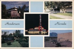 Henderson, NV: Green Valley, Eldorado Casino, St. Rose Hospital Postcard
