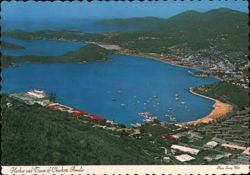 Harbor and Town of Charlotte Amalie Postcard