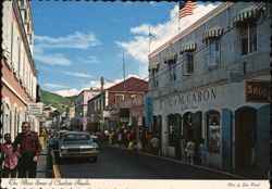 Main Street of Charlotte Amalie, St. Thomas Postcard