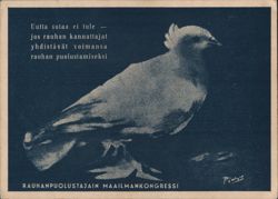Picasso Peace Dove, World Congress of Peace Defenders Postcard