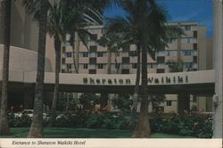 Sheraton Waikiki Hotel Entrance, Honolulu Postcard