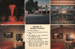 Fountain Lodge, Sterling, CO - Rooms, Fountains & Murals Postcard