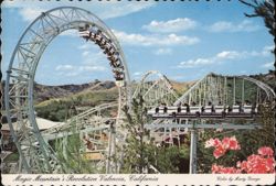 Magic Mountain's Revolution Roller Coaster Postcard