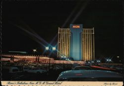 Reno's Fabulous New MGM Grand Hotel at Night Postcard