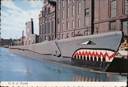 USS Torsk Submarine, Shark Mouth, Baltimore MD Postcard