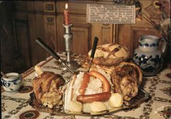Choucroute Royale Meal with Recipe, Alsace Postcard