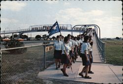 Air Force Trainees Lackland AFB Highway 13 Overpass Postcard