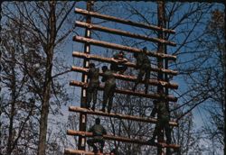 Fort Knox US Army Trainees on Confidence Course Postcard