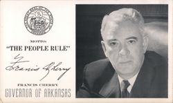 Francis Cherry, Governor of Arkansas, Official Portrait Postcard