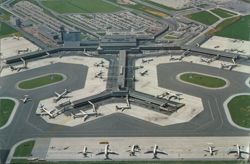 Amsterdam Schiphol International Airport Aerial View Postcard