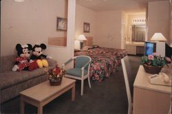 Park Place Inn Hotel Room with Mickey & Minnie, Anaheim CA Postcard