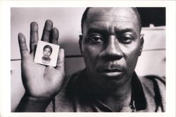 Man Holds Photo of Drowned Fiancee, Delray Beach, FL Postcard