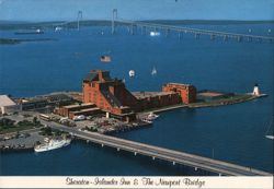 Sheraton-Islander Inn & Newport Bridge, Goat Island Postcard