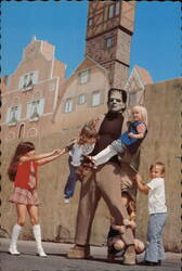 Frankenstein and friends at Universal Studios Postcard