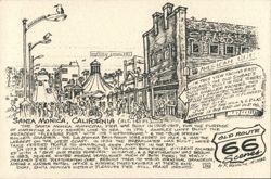 Santa Monica Pier & Route 66 End, California Postcard