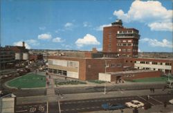 Control Tower from Terminal 2 Building, London Airport Postcard
