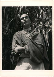 Frida Kahlo Portrait by Gisele Freund, 1952 Postcard