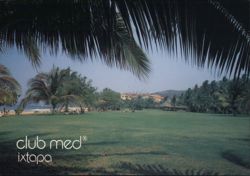 Club Med Ixtapa Resort with Palm Trees & Beach Postcard