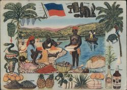 Haiti Pittoresque, Daily Life & Produce Postcard