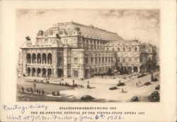 Vienna State Opera Re-Opening Festival 1955 Postcard