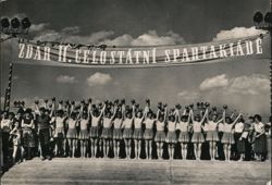 II. National Spartakiad, Prague 1960: Girls with Red Balls Postcard