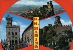 San Marino Republic Views & Three Towers Postcard