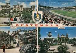Guatemala: National Palace, Stadium, Antigua Ruins, Cathedral Postcard