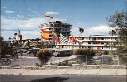 Hotel Intercontinental Quito with International Flags Postcard