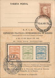 Inter-American Philatelic Exhibition, Rosario 1941 Postcard