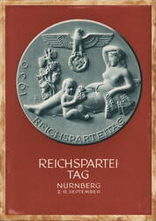 1939 Reichsparteitag des Friedens Nürnberg Medal Postcard