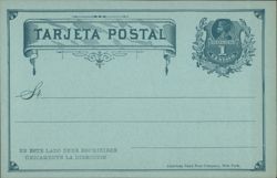 Chile 1 Centavo Postal Card with Columbus Emblem Postcard