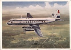 KLM Vickers Viscount 'The Flying Dutchman' Airplane Postcard