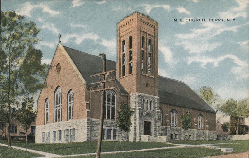 M. E. Church, Perry, NY - Postcard New York
