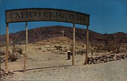 Calico Cemetery, Calico Ghost Town Postcard