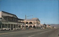 Parker, Arizona - Grand View Hotel and City Drug Center Postcard