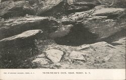 Ya-Ha-Ne-Ga's Cave, Near Perry, NY Postcard