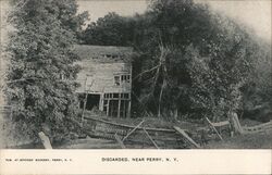 Discarded Building Near Perry, New York Postcard