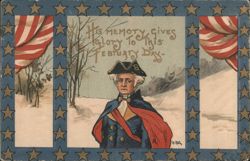 George Washington, 'His Memory Gives Glory to This February Day' Postcard