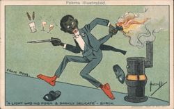 Poems Illustrated: 'A Light Was His Form & Darkly Delicate' - Byron Postcard