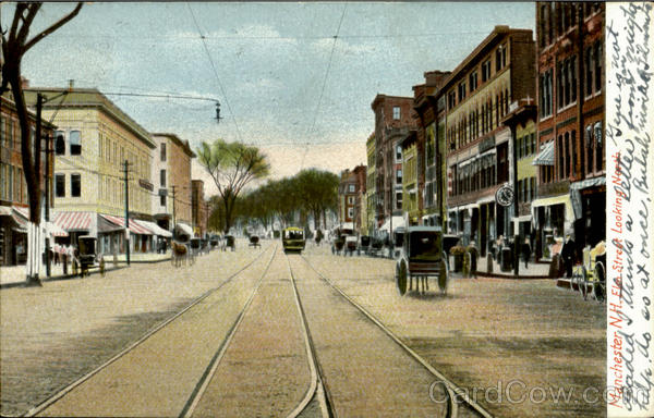 Elm Street Looking North Manchester New Hampshire