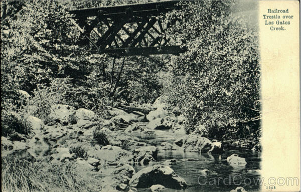 Railroad Trestle Over Los Gatos Creek California
