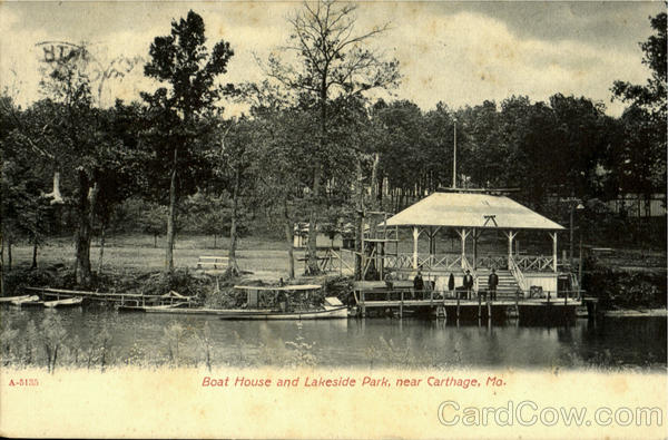 Boat House And Lakeside Park Carthage Missouri