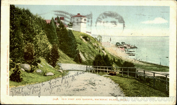 Old Fort And Harbor, M Mackinac Island Michigan