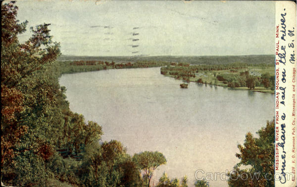 Mississippi River From Indian Mounds St. Paul Minnesota