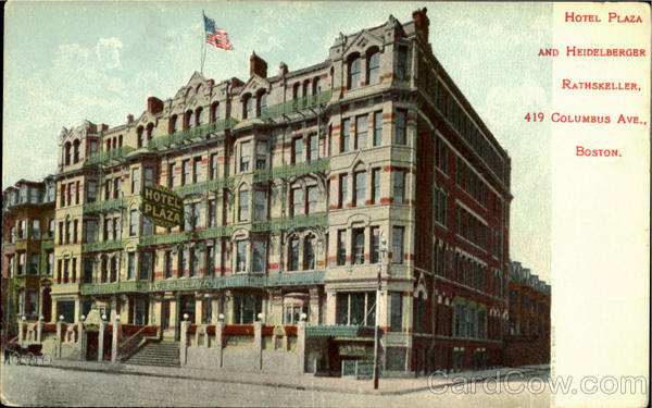 Hotel Plaza And Heidelberger, 419 Columbus Ave. Boston Massachusetts