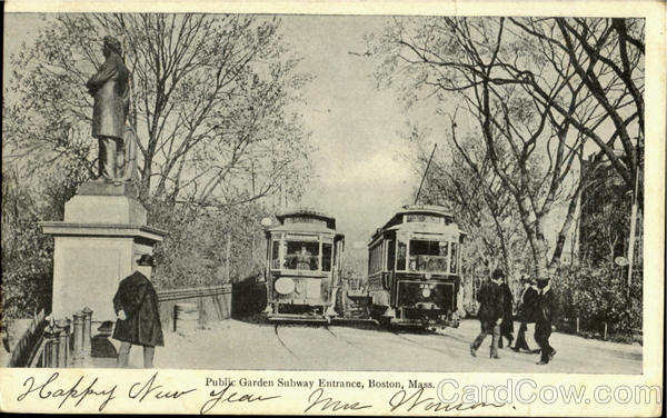 Public Garden Subway Entrance Boston Massachusetts