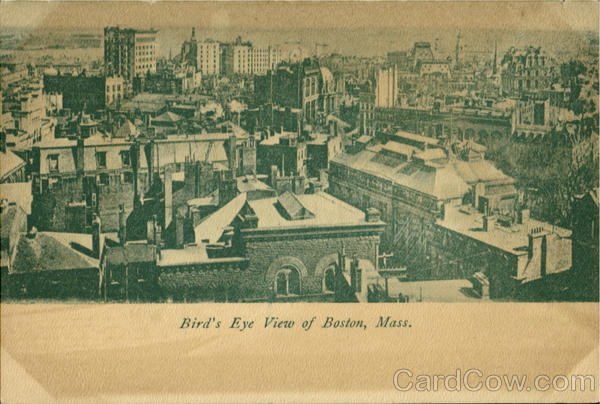 Bird's Eye View Of Boston Massachusetts