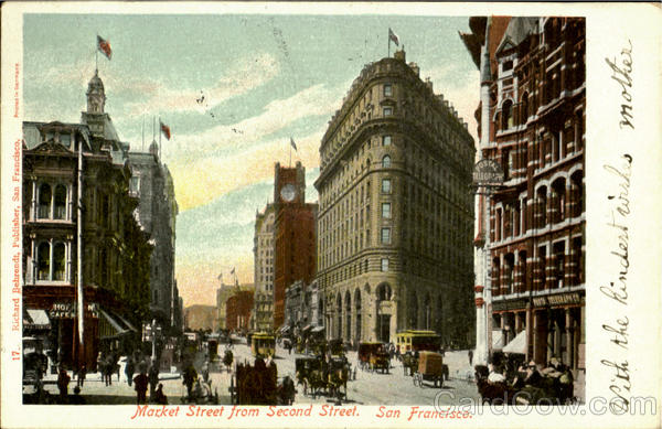 Market Street From Second Street San Francisco California