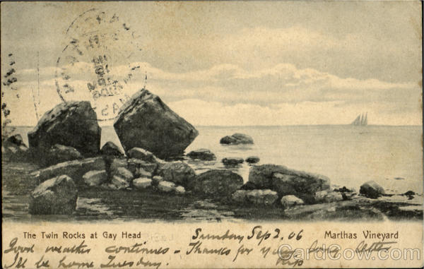 The Twin Rocks At Gay Head Martha's Vineyard Massachusetts